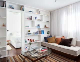 Ultra-Small 30 Sqm Studio Apartment in Brazil Gets a Makeover in White