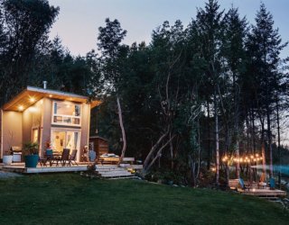 Tiny 100 Sq Ft Wood Cabin on Galiano Island Enthralls with Spectacular Views