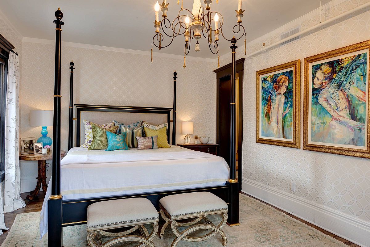 Lovely-four-poster-bed-brings-artistic-charm-to-the-modern-eclectic-bedroom-40174
