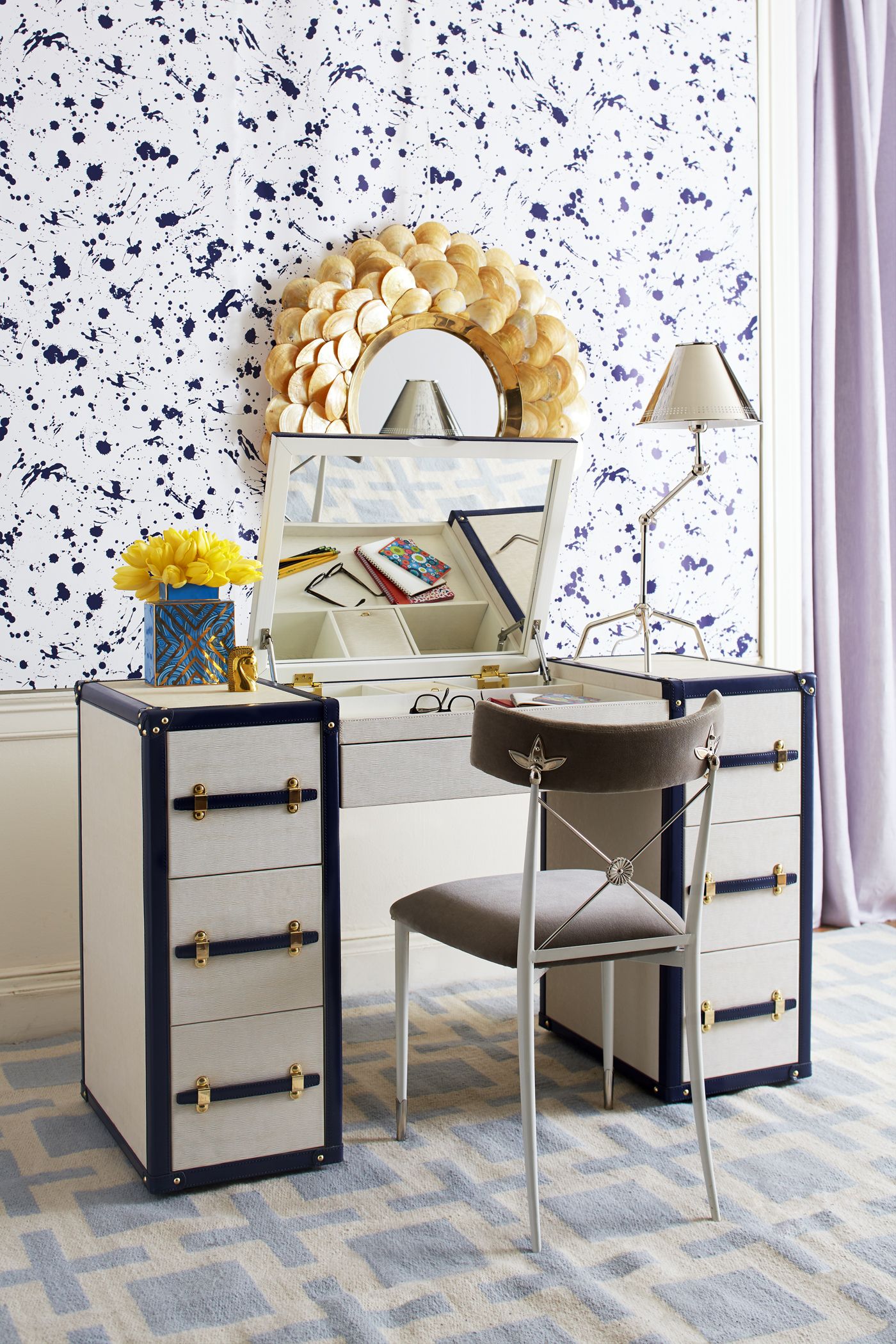 Luggage-style vanity from Jonathan Adler