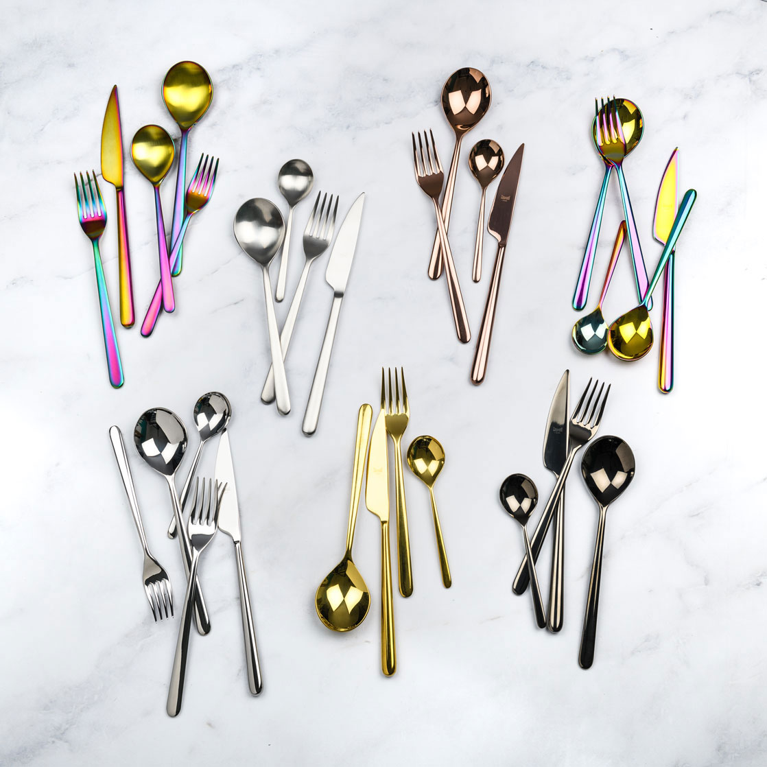 Modern luxury flatware by Mepra