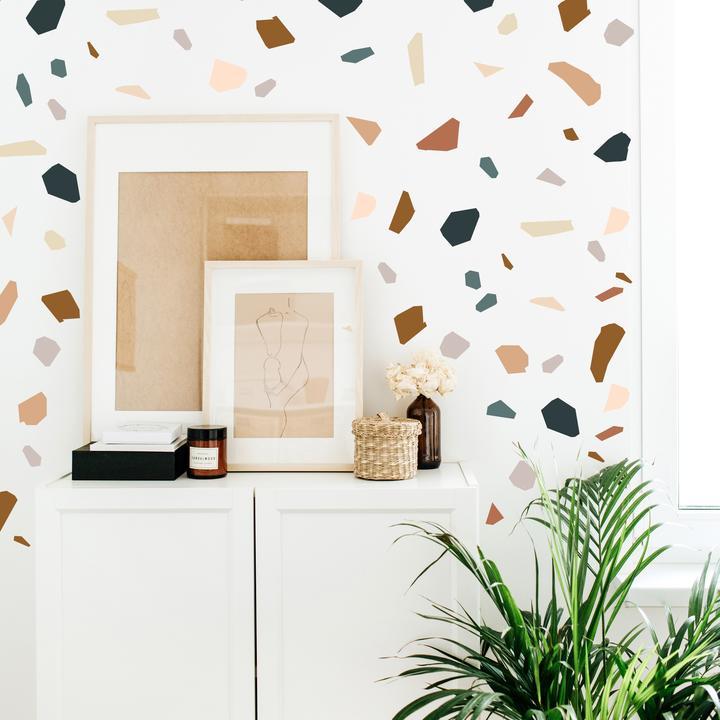 Modern terrazzo wall decals