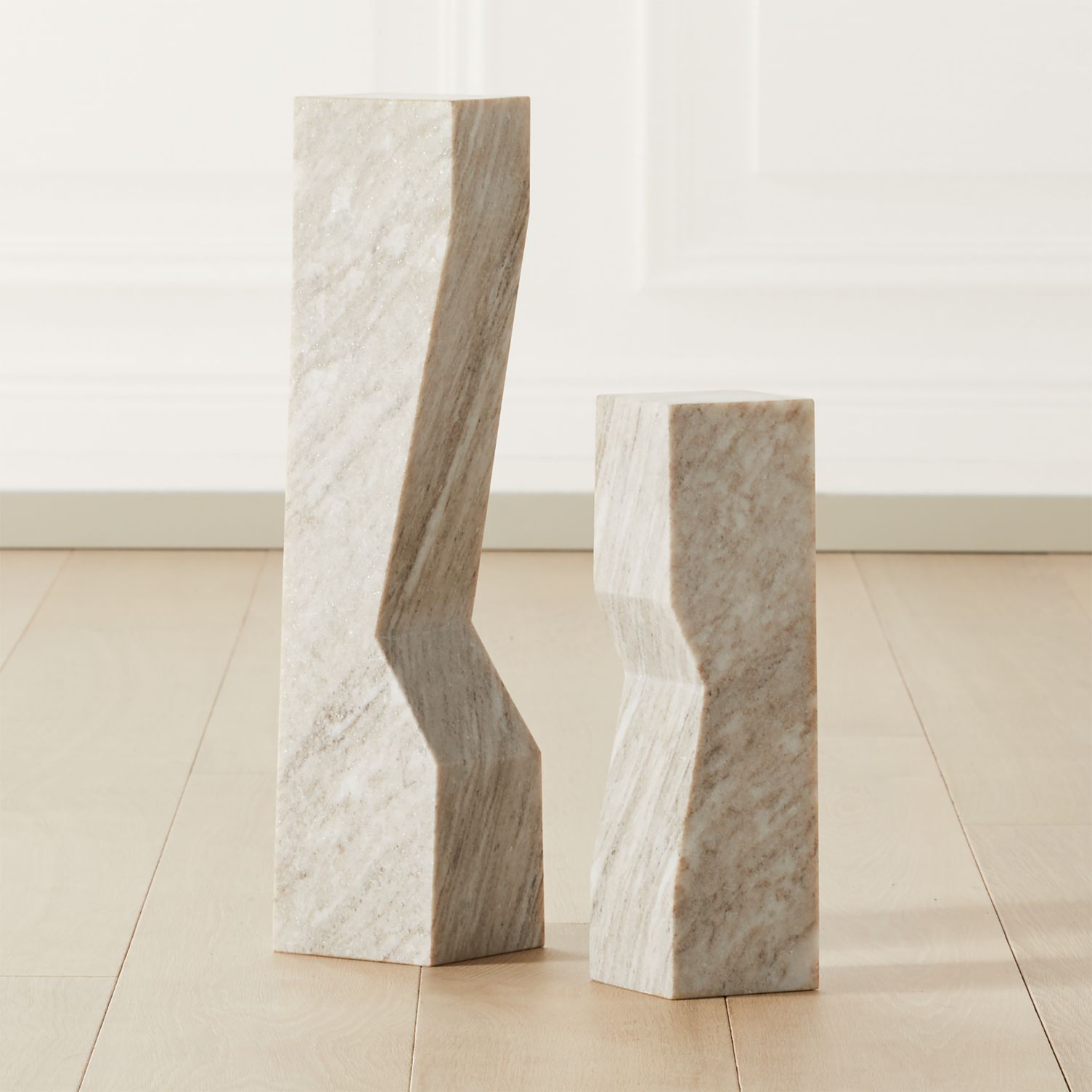 Angular marble sculpture