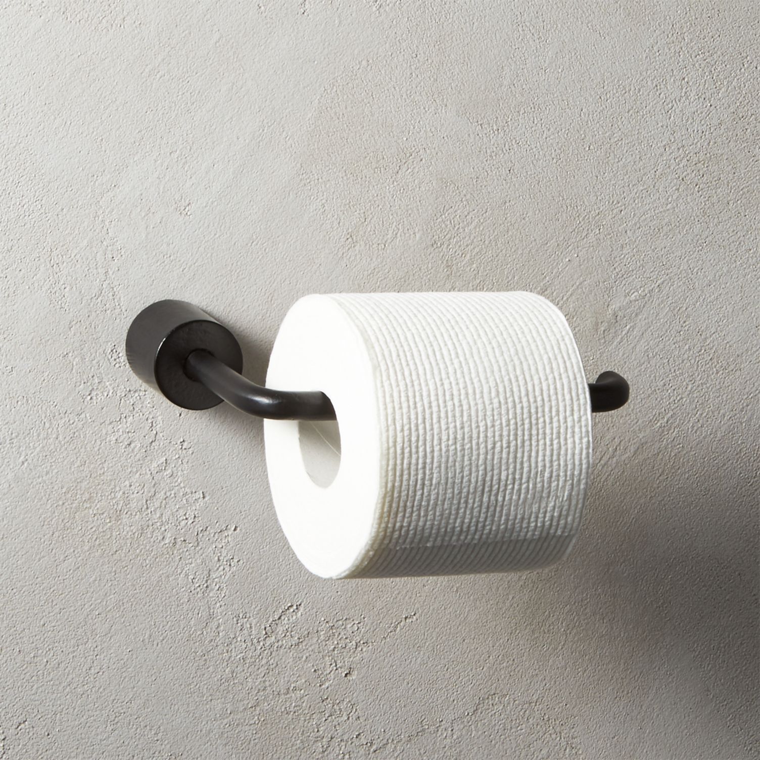 Black aluminum toilet paper holder