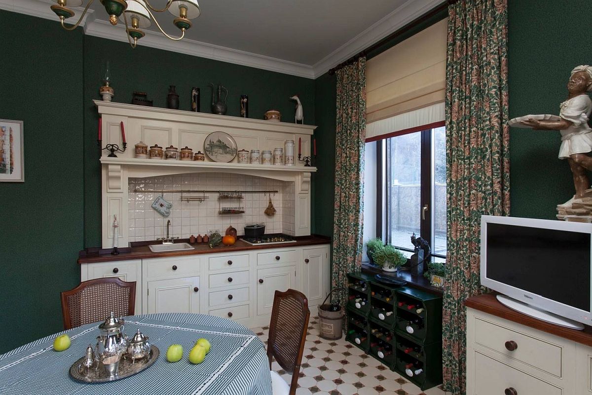Dark-green-walls-set-a-beautiful-backdop-for-this-unique-Victorian-kitchen-76581
