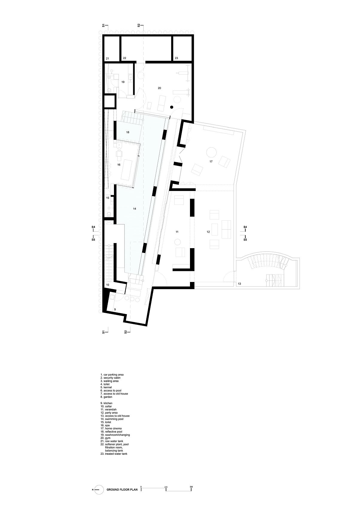 Design plan of Saar Pool & Spa for a Private Residence by Vastu Shilpa Consultants in Ahmedabad