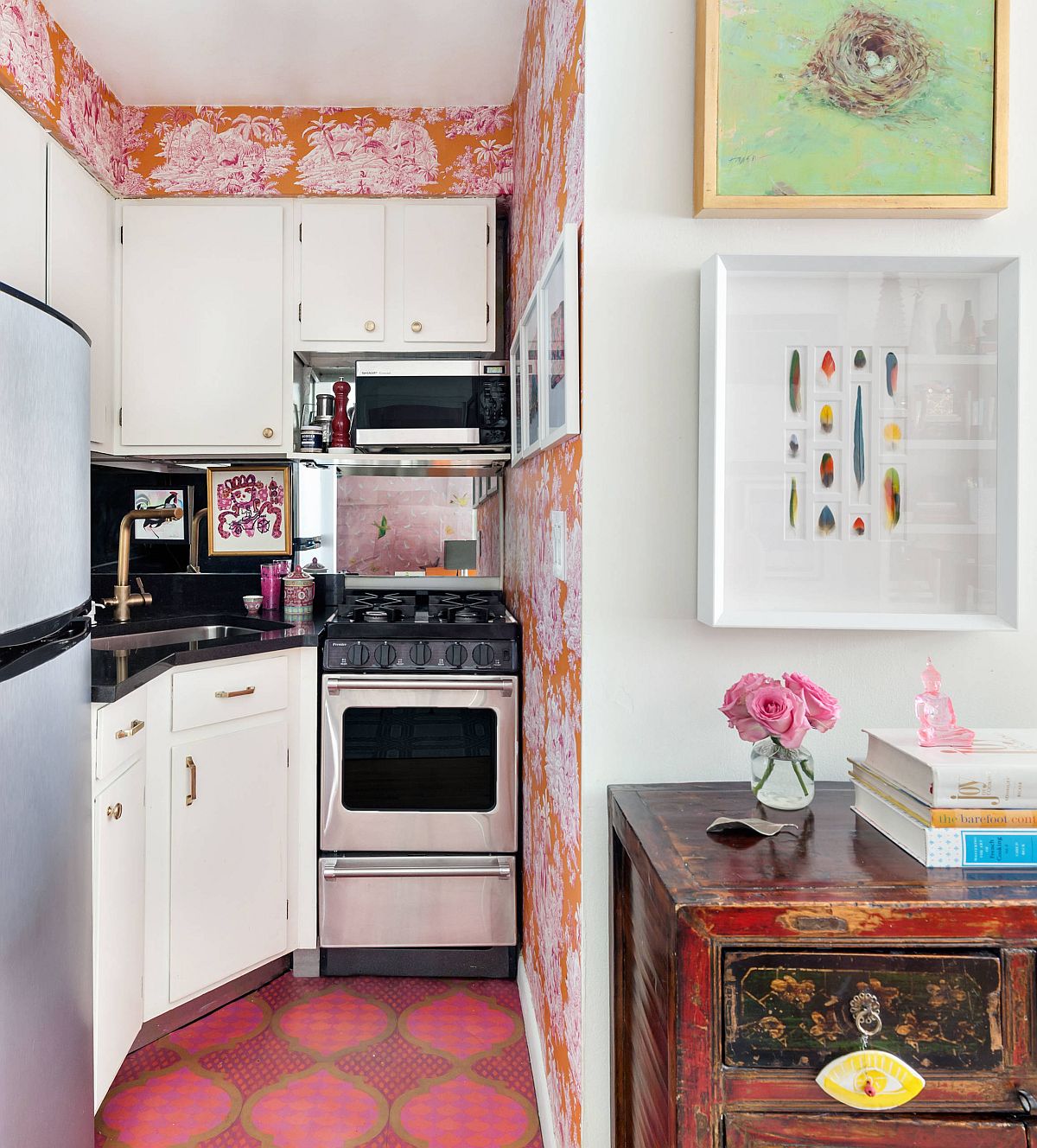 Even the tiniest of kitchens can feel full of life when done right!