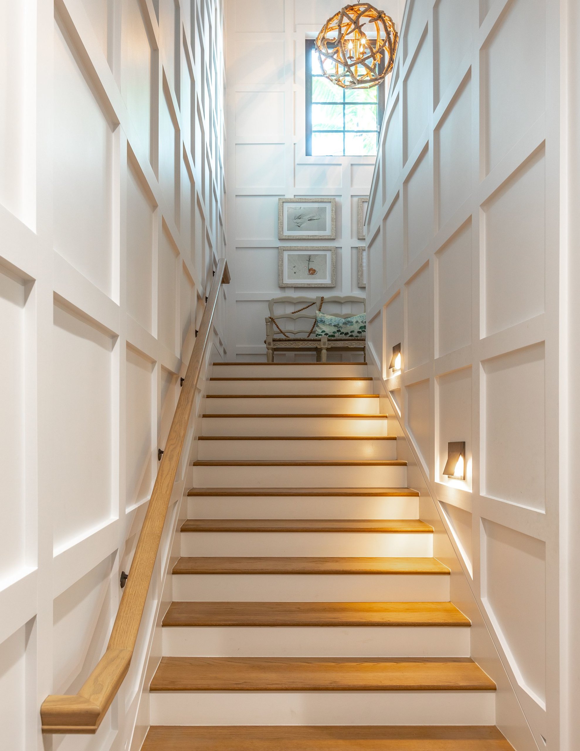 Find the right lighting to illuminate the grand staircase