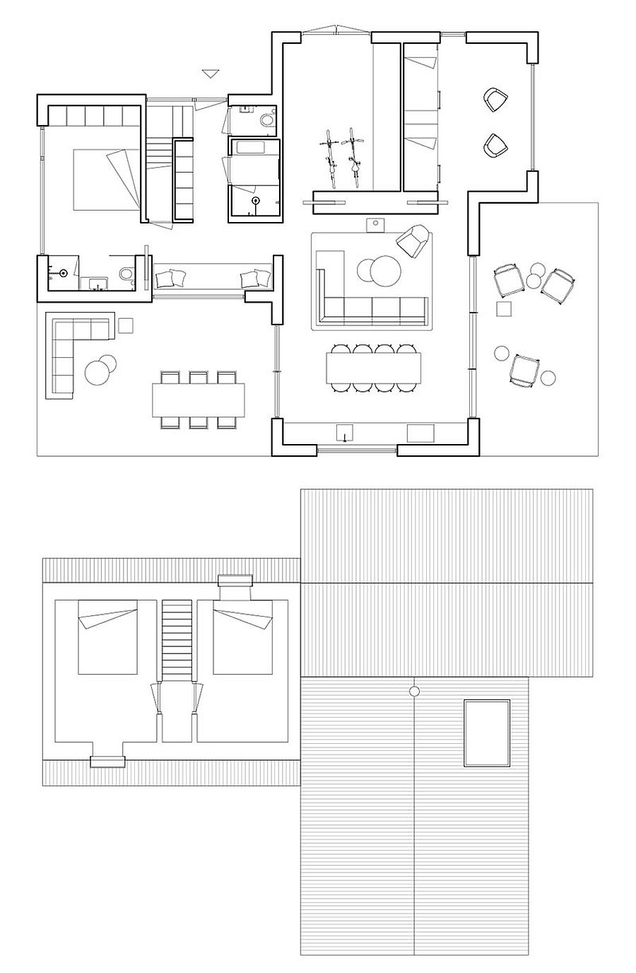 Floor plan of Villan Tonden by HofmanDujardin in Netherlands