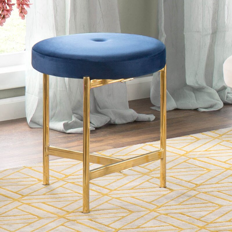 Blue vanity online stool