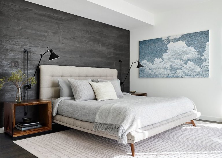 Bedrooms With Gray Accent Walls Modern And Adaptable Decoist