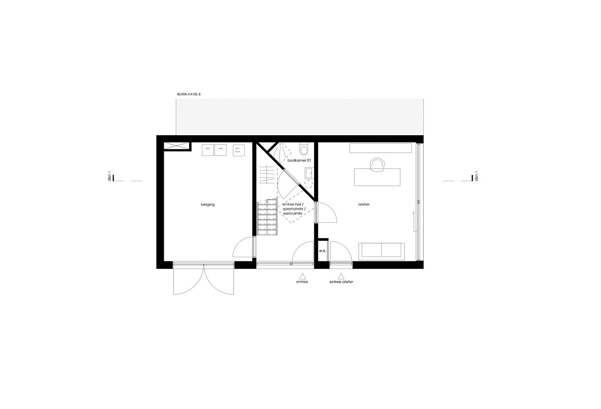 Ground level floor plan of Lofthouse I by Marc Koehler Architects