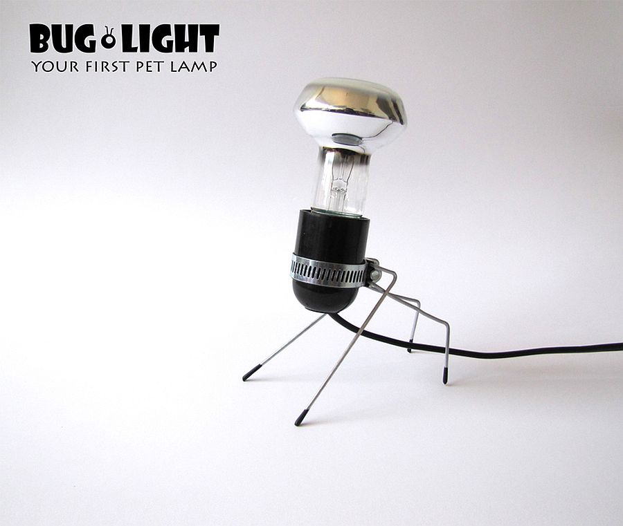 Imaginative and quirky table lamp inspired by the form of bugs!