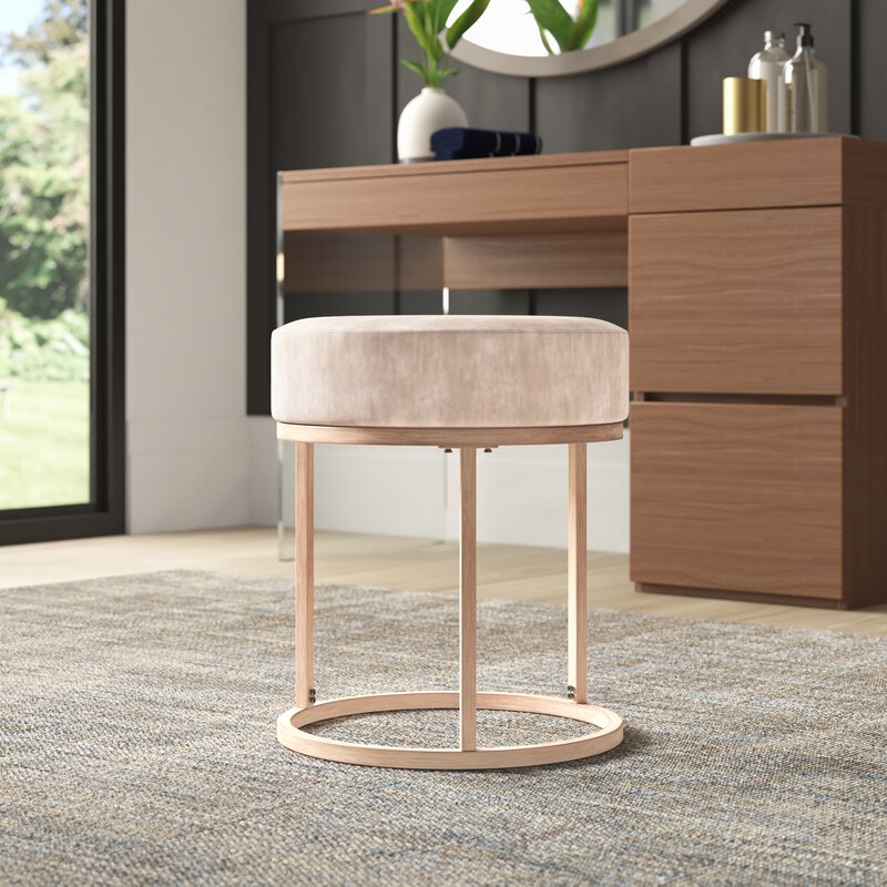 Modern streamlined vanity stool