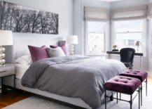 Splashes-of-purple-ushered-in-by-throw-pillows-and-tufted-stools-uplift-the-bedroom-in-gray-and-white-10466-217x155