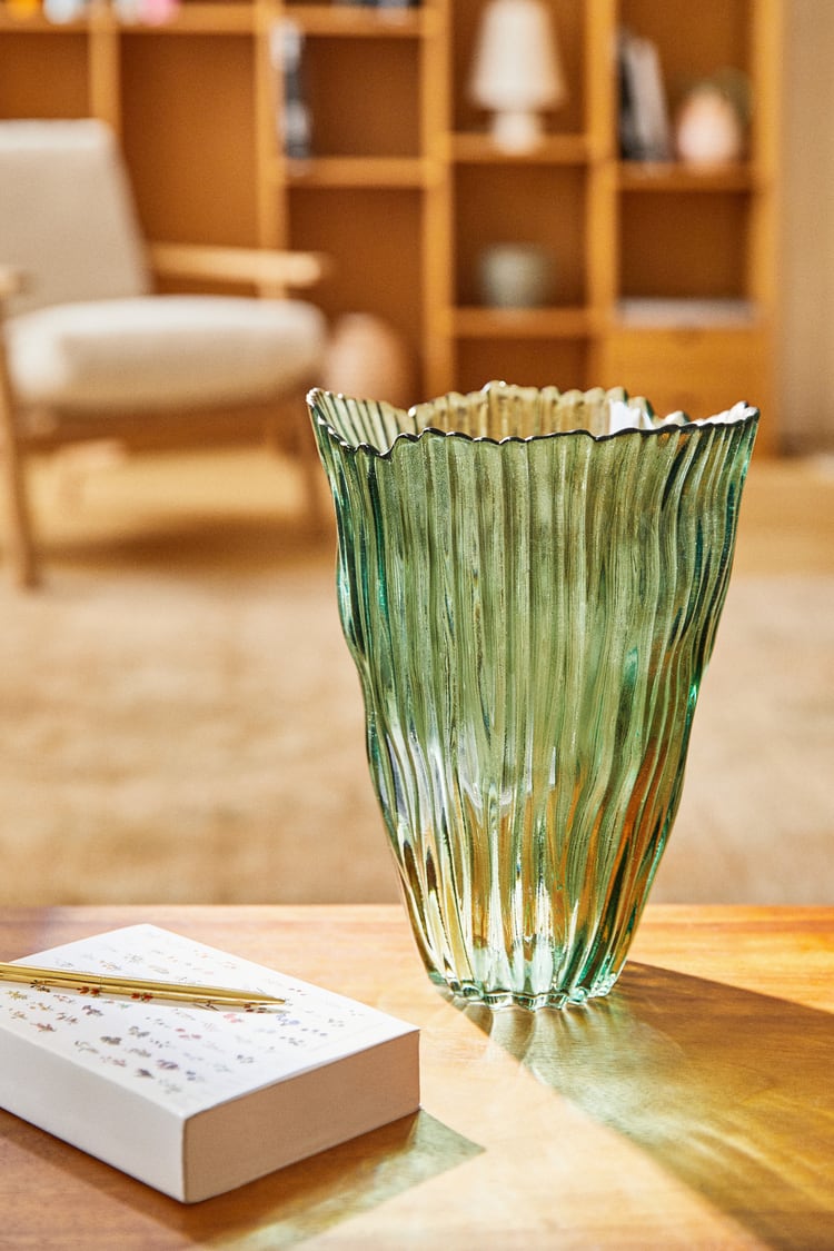 Textured glass vase from Zara Home