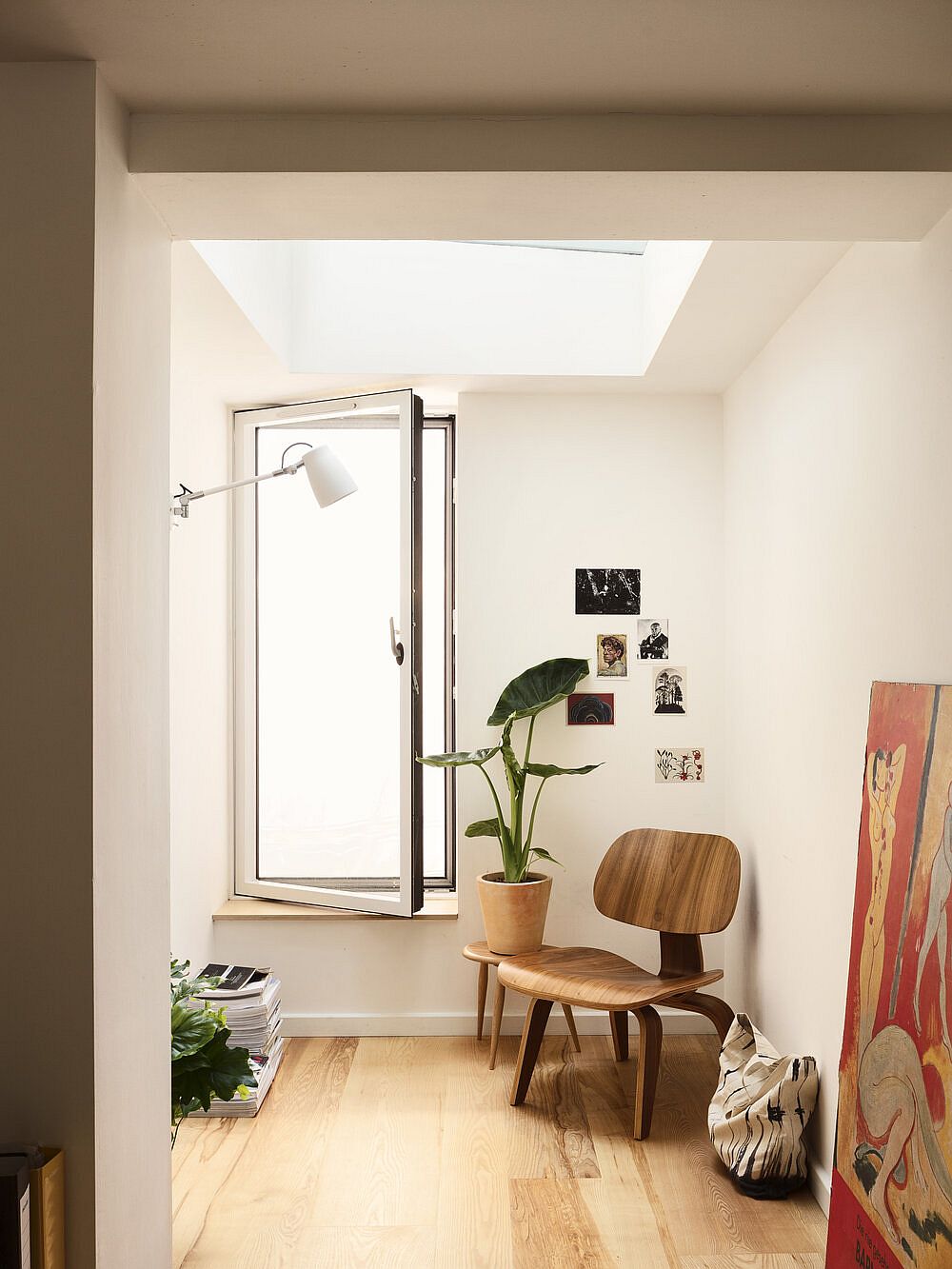 Using skylights throughout the house to create a spacious and light-filled interior inside classic Victorian home