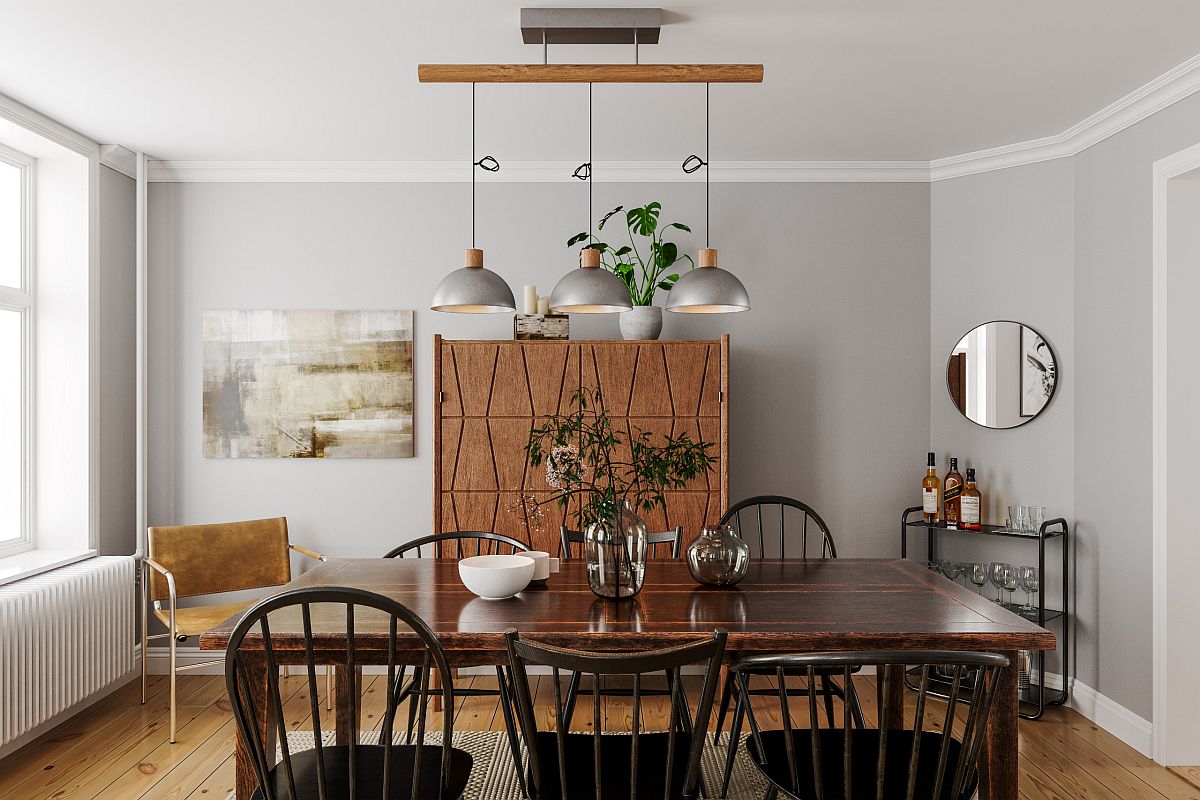 Brilliant blend of Scandinavian and minimal styles with natural greenery thrown into the mix