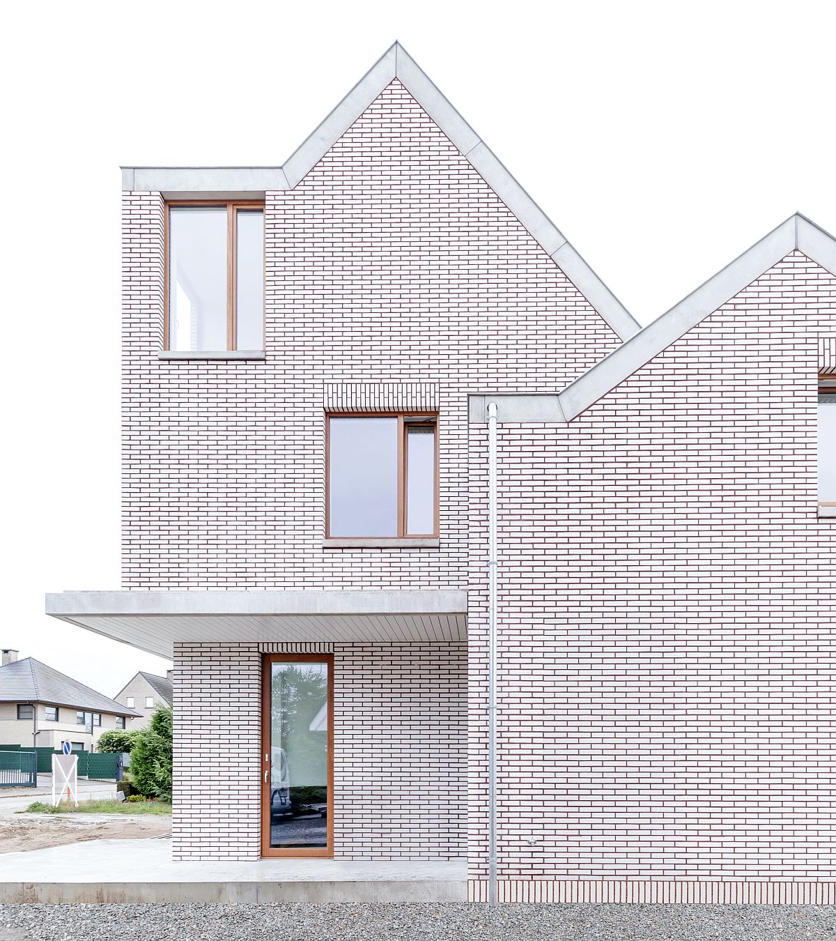 Compact Urban Design Modern Classic Belgium House In White Brick