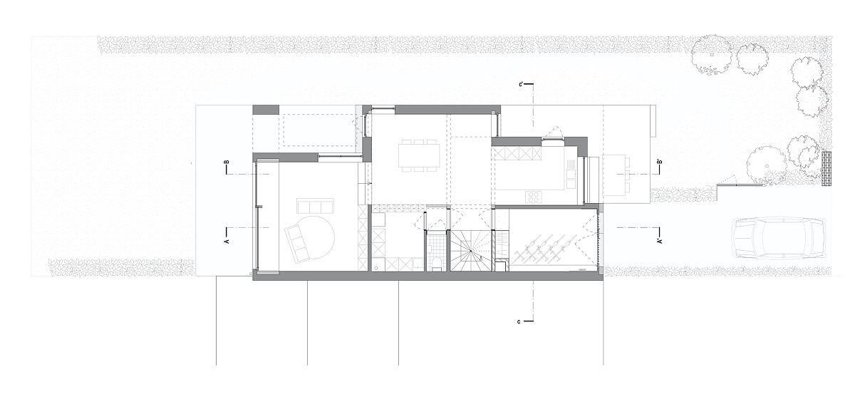 Floor plan of Vinken House designed by Poot architectuur in Belgium