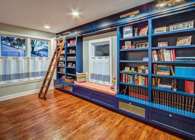 Small Contemporary Home Library Ideas Filled with Color and Creativity