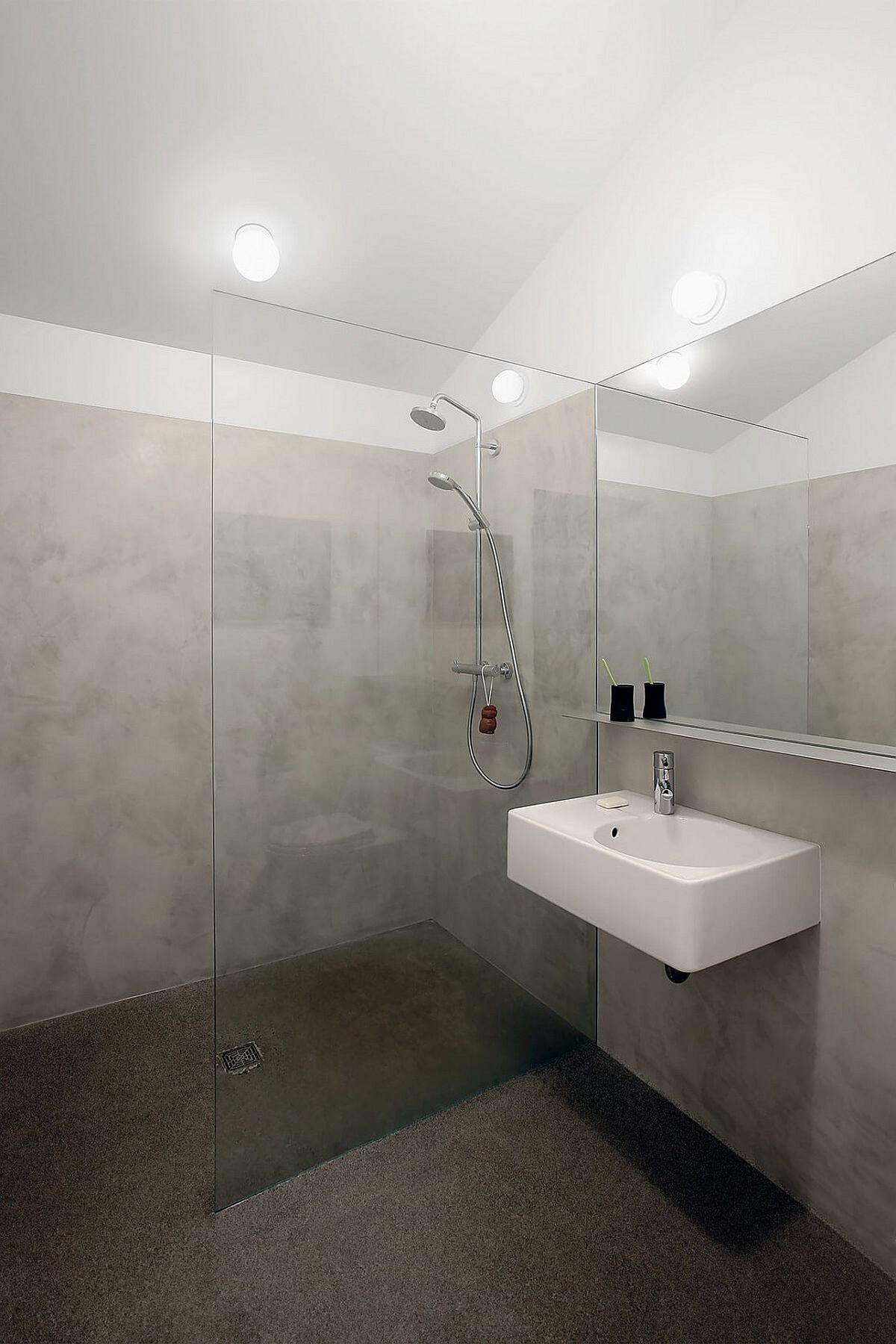 Modern minimal bathroom of the studio and ADU in Washington