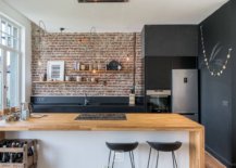 Polished-gray-finishes-combined-with-exposed-brick-wall-in-the-small-modern-industrial-kitchen-39298-217x155