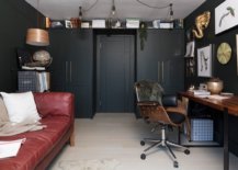 Small-modern-farmhouse-home-office-with-dark-red-sofa-and-space-savvy-design-55443-217x155