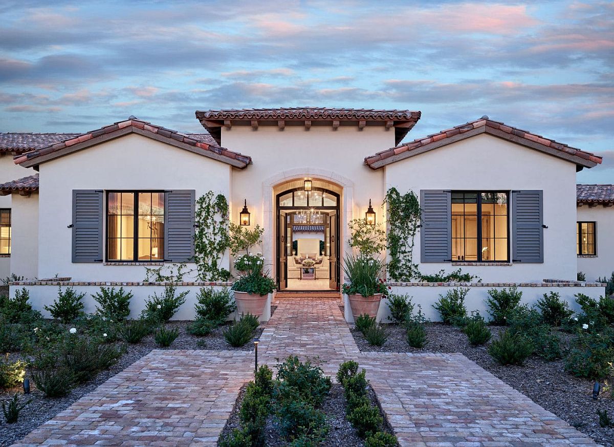 Traditional Home in White Given a Modern Twist with Restrained Color Palette