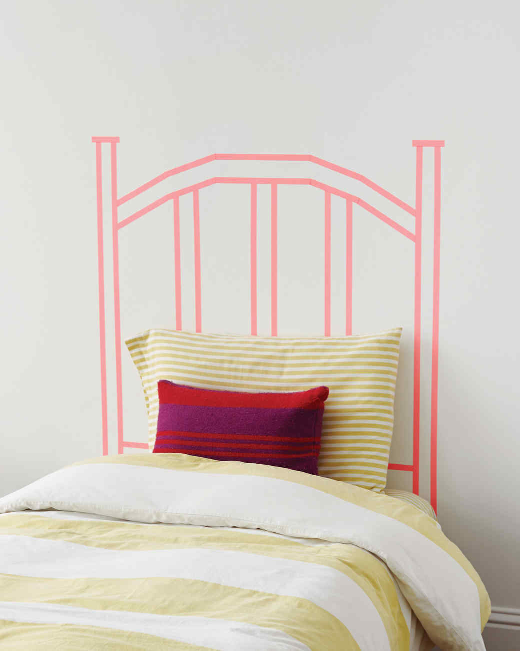 Washi tape headboard idea