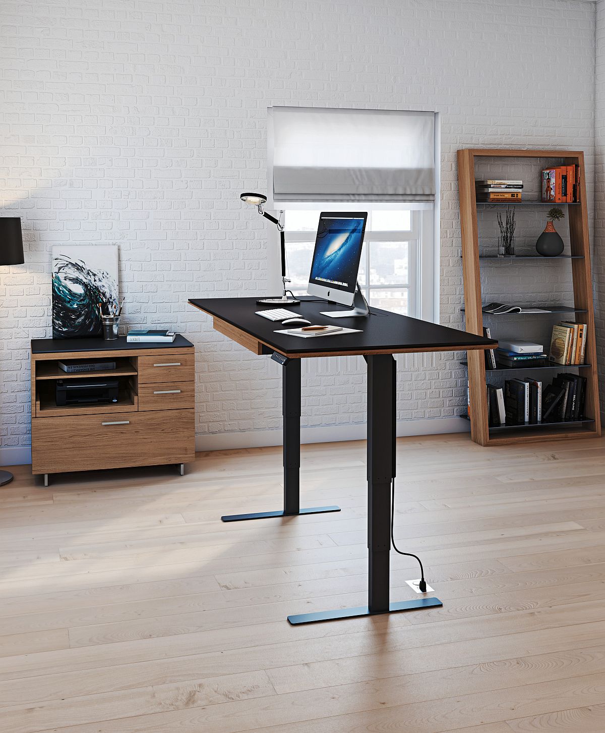 A sit-stand desk like the SEQUEL Lift Desk gives you a healthier and more active lifestyle