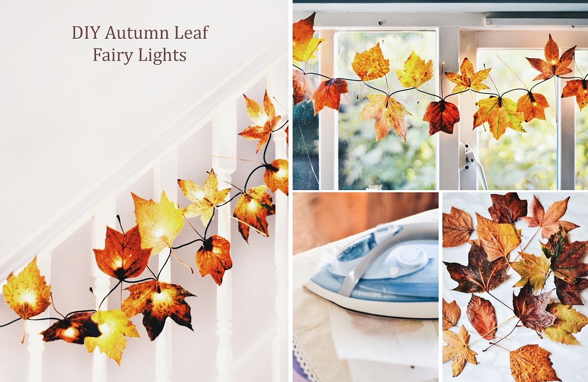 Cozy fall leaf lights bring elegance and warmth to the interior