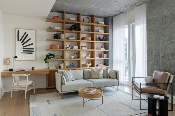 Custom Wooden Shelf and Workspace Steal the Spotlight at this Brooklyn ...