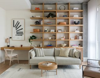Custom Wooden Shelf and Workspace Steal the Spotlight at this Brooklyn Home