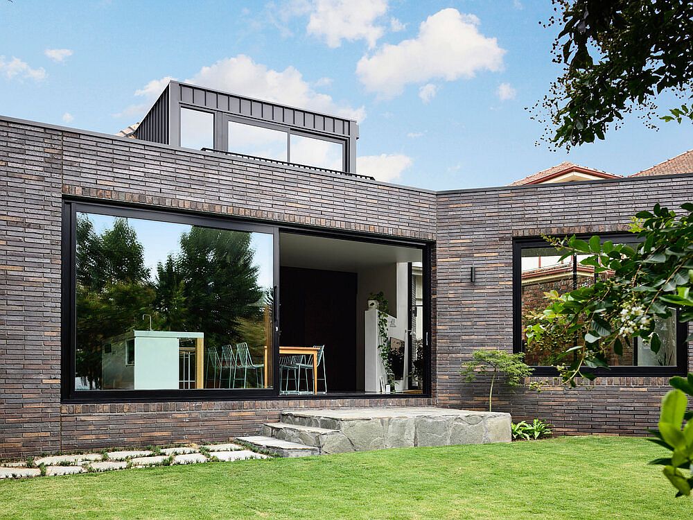 Modern addition and extension to the classic Melbourne home moves away from the usual box-style rear extension idea