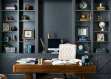 Polished-contemporary-home-office-in-gray-with-cutsom-wooden-desk-58722-217x155