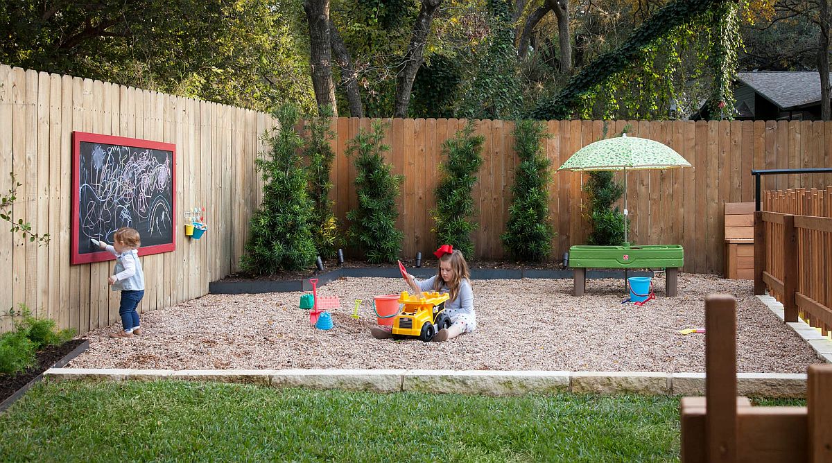 Safe and fun backyard play zone idea