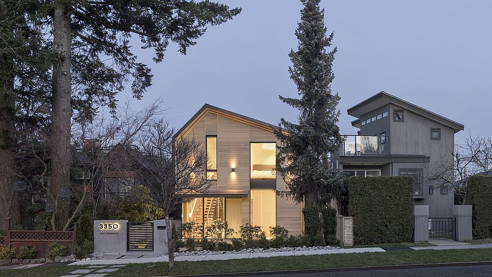 Street facade of the classic and cozy contemporary home in Vancouver