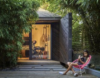 Small Space Design: Tiny, Functional Music Shed in Vancouver in Glass and Timber