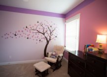 Transitional-nursery-combines-pink-and-violet-with-a-beautiful-tree-decal-91939-217x155