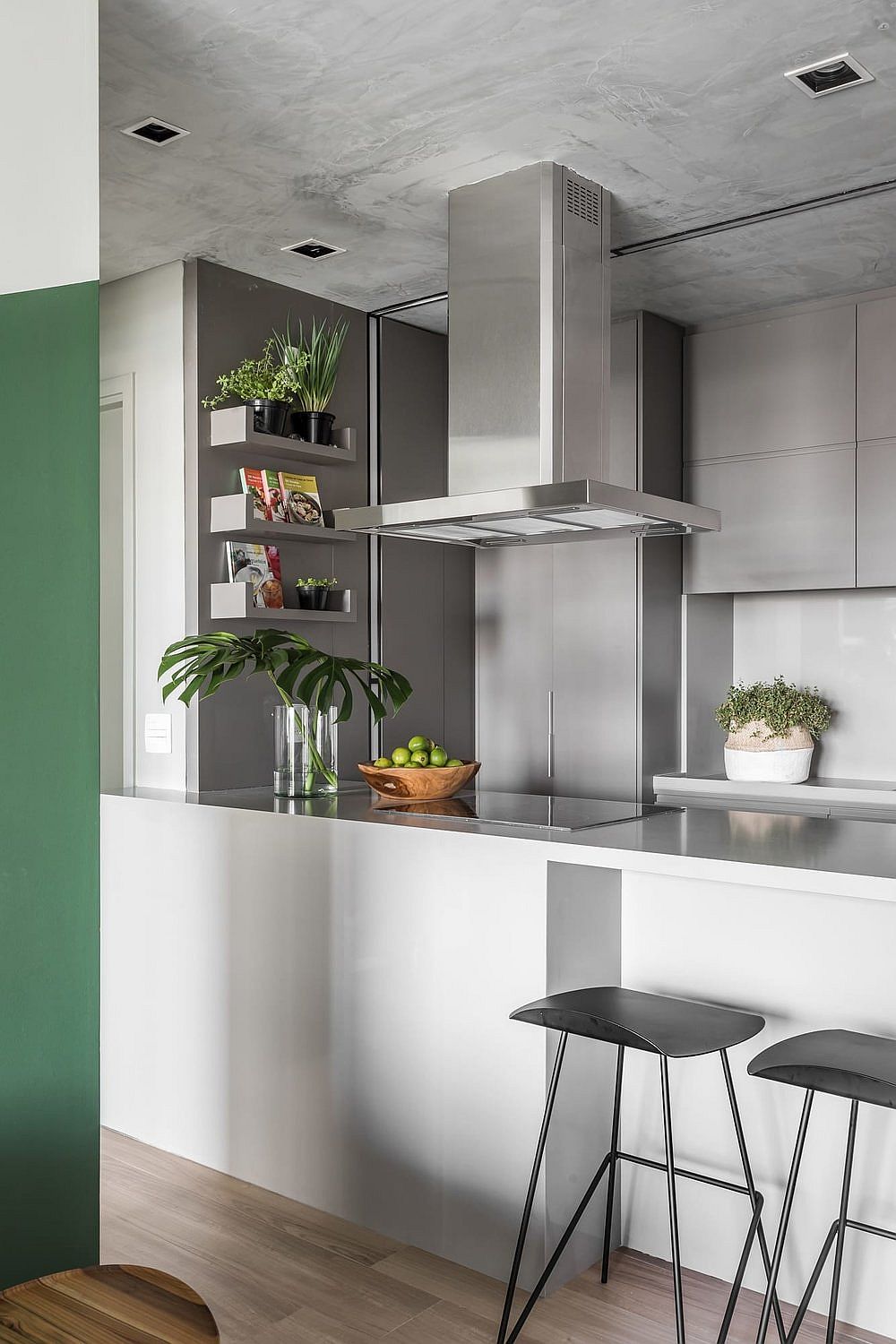 Using indoor plants to decorate the modern kitchen in style