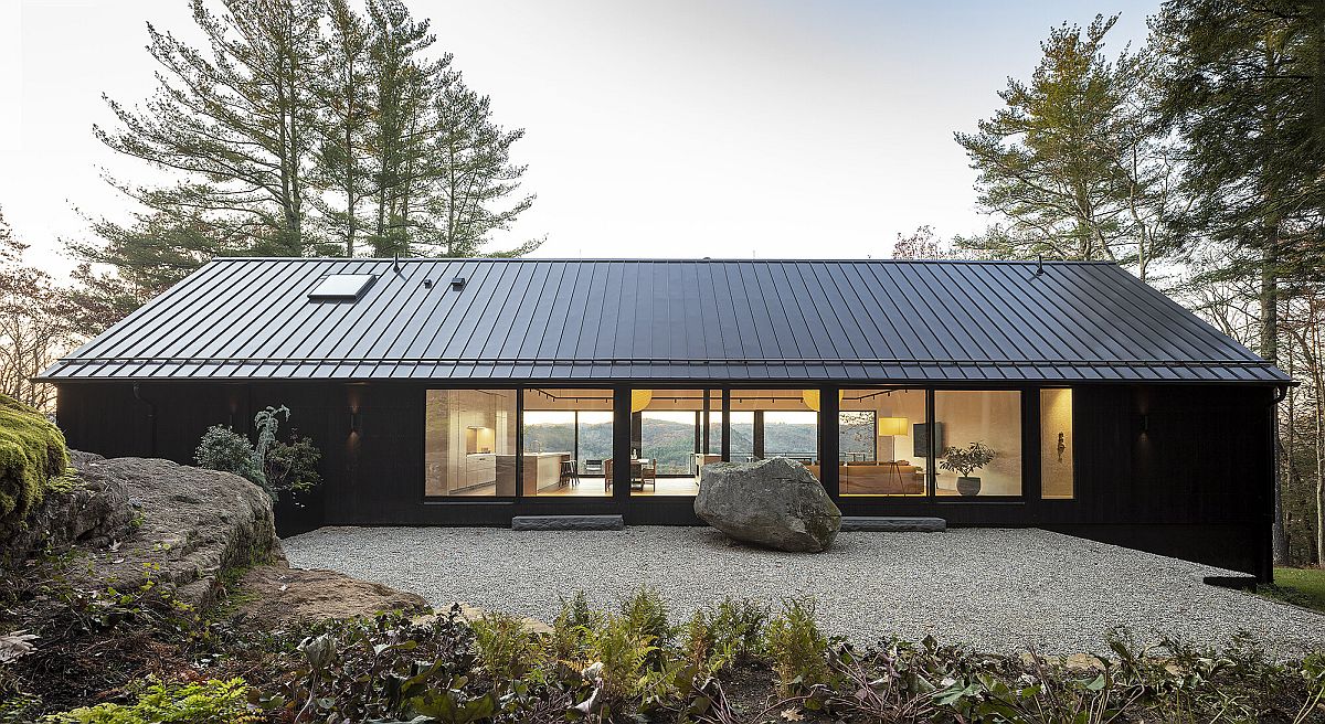 Custom design of the Ledge House is inspired by classic barns in the area