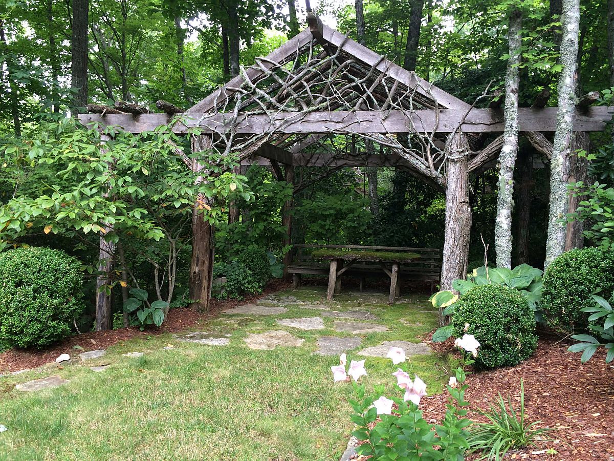 Perfect natural hideaway in the rustic backyard that both kids and adults can enjoy