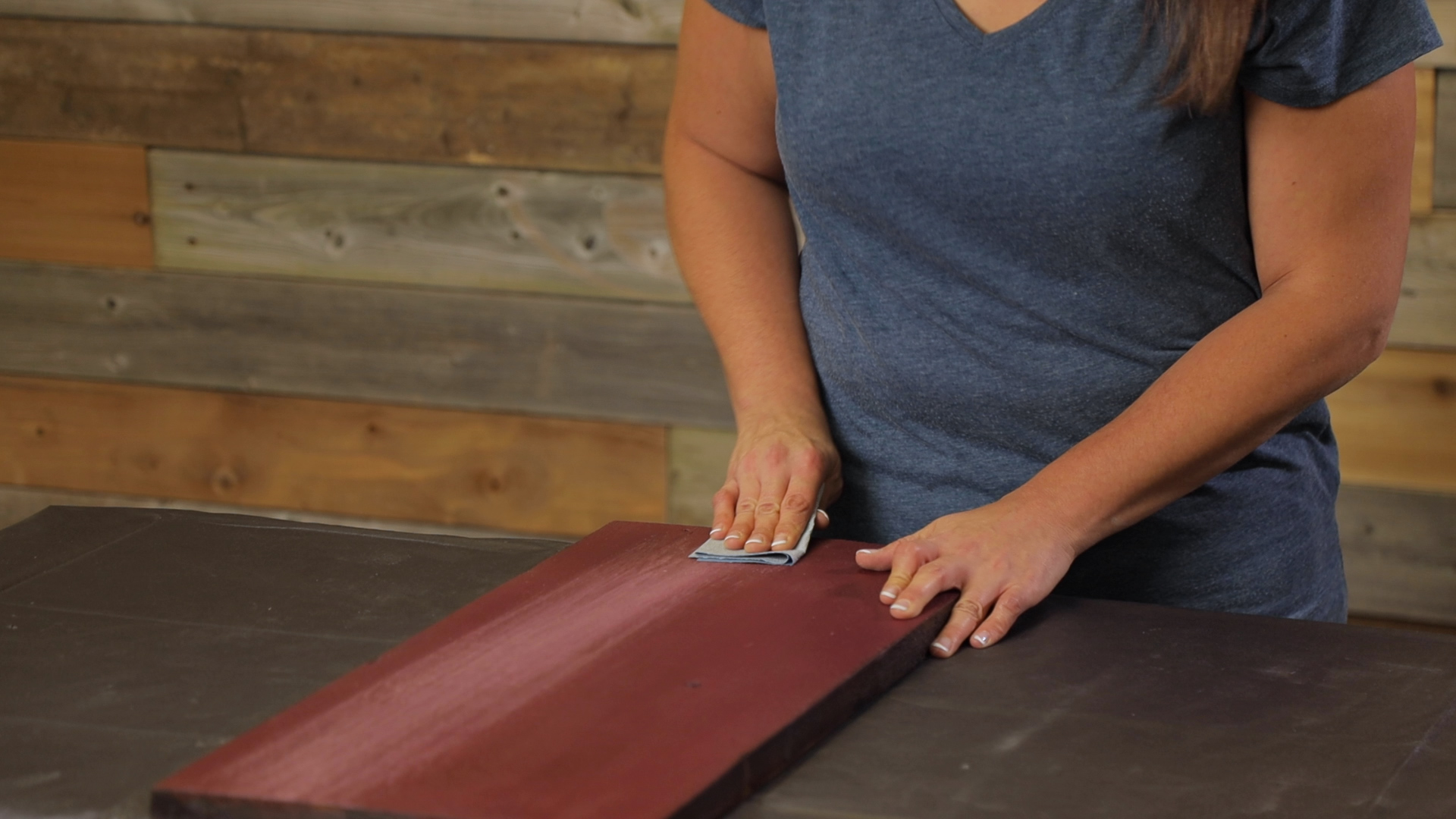 sandpaper used to scratch paint on pallette