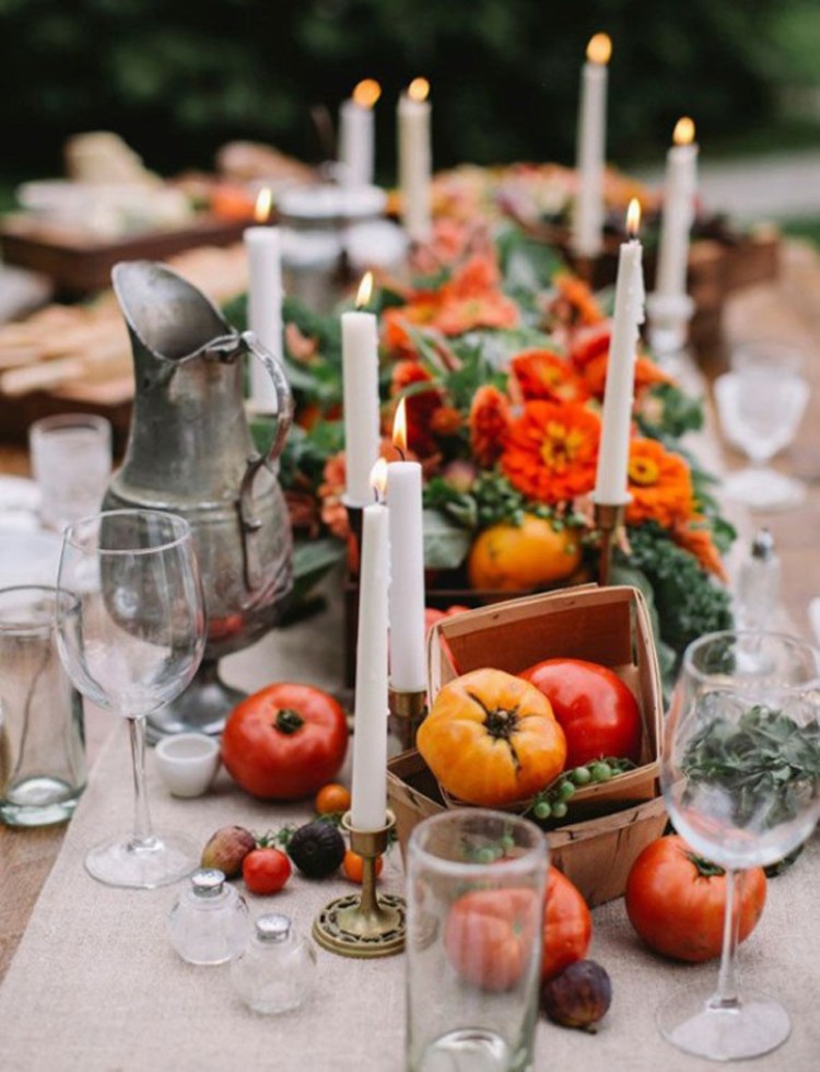 an edible thanksgiving table arrangement