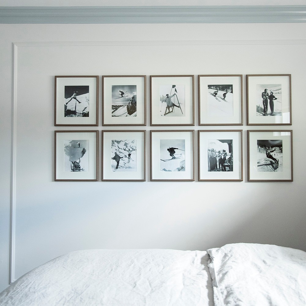 black and white series grid style wall gallery 