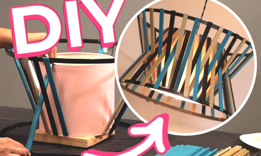 Upgrade Your Lighting With A DIY Paint Stick Pendant Lamp