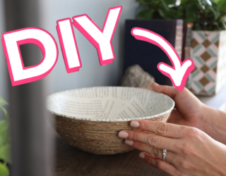 DIY Book Page Rope Bowl is Perfect for Your Bookshelf