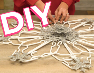 Embrace The Holidays With A DIY Coat Hanger Snowflake