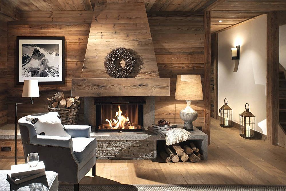 Cozy and comfortable living room with a gorgeous fireplace at its heart